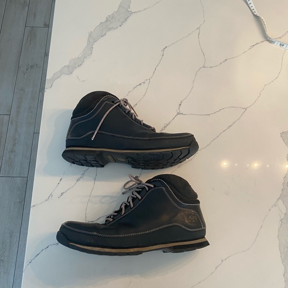 Timberland men leather shoes white stitch 11 M - Picture 12 of 13